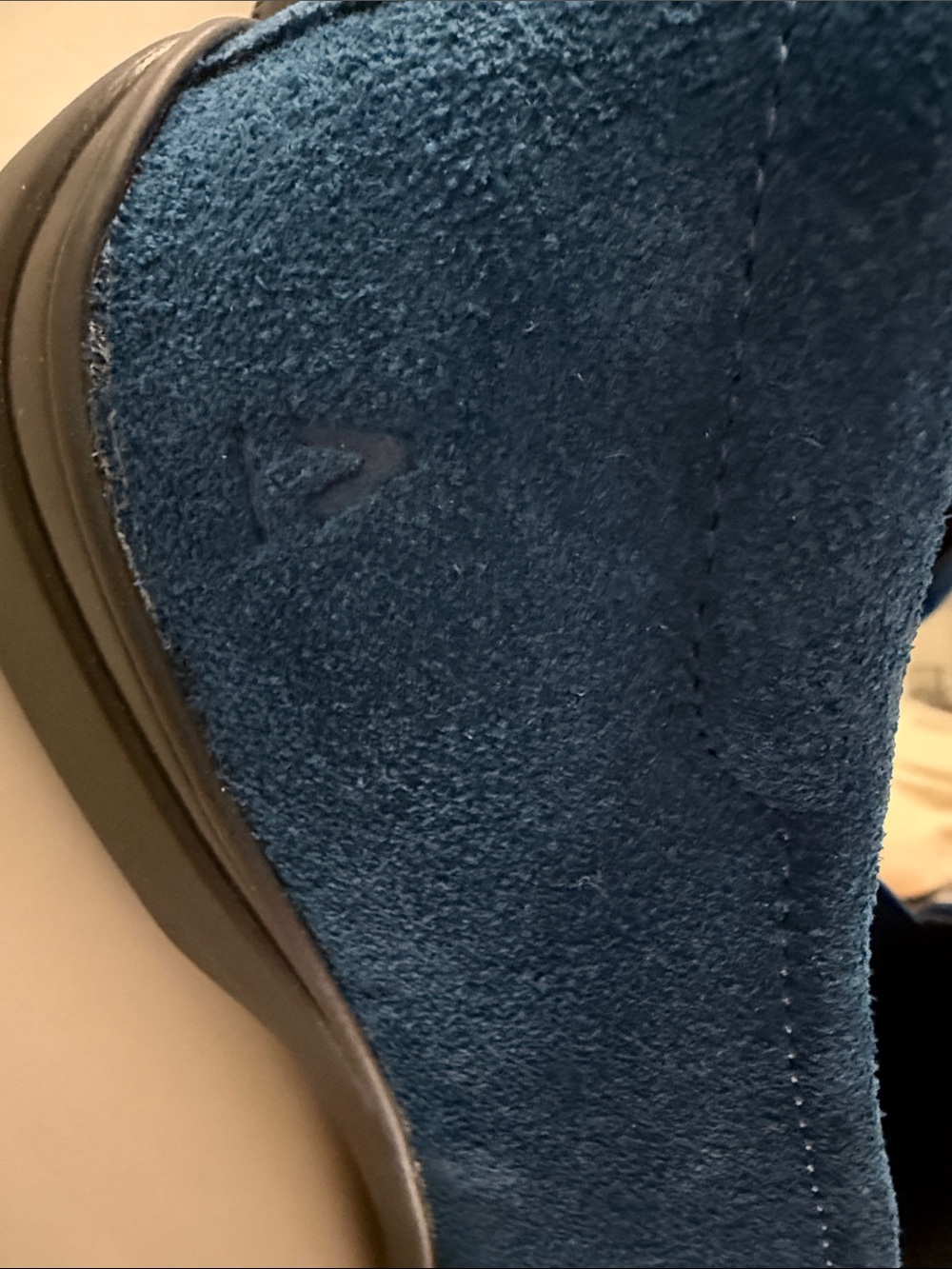ABEO - Blue Suede Slip-On Loafers - Picture 3 of 7